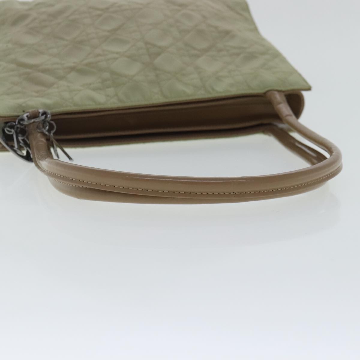 Christian Dior Canage Shoulder Bag Nylon Beige Auth 96633