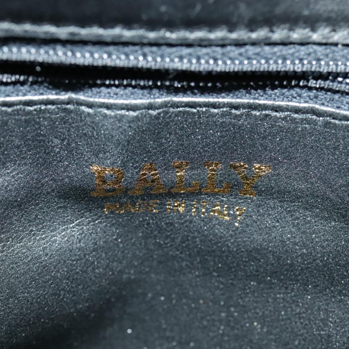 BALLY Hand Bag Leather Black Auth 96641