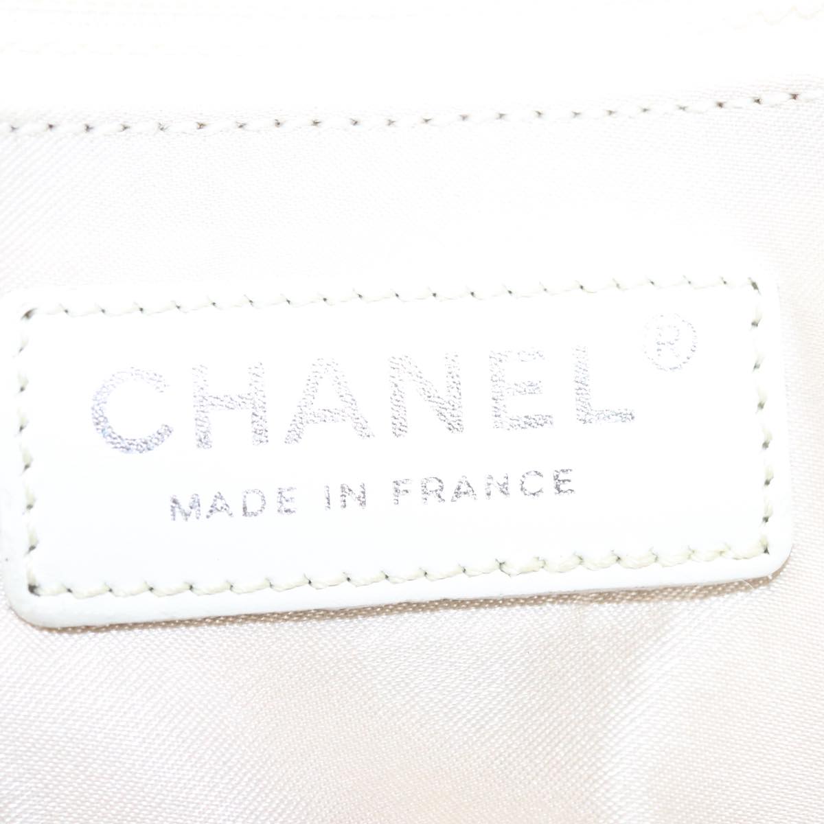 CHANEL Hawaii Exclusive Tote Bag Canvas White Gray CC Auth 96642