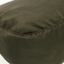 PRADA Shoulder Bag Nylon Khaki Silver Auth 96650-18