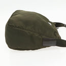 PRADA Shoulder Bag Nylon Khaki Silver Auth 96650-3