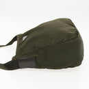 PRADA Shoulder Bag Nylon Khaki Silver Auth 96650-4