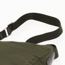 PRADA Shoulder Bag Nylon Khaki Silver Auth 96650-14