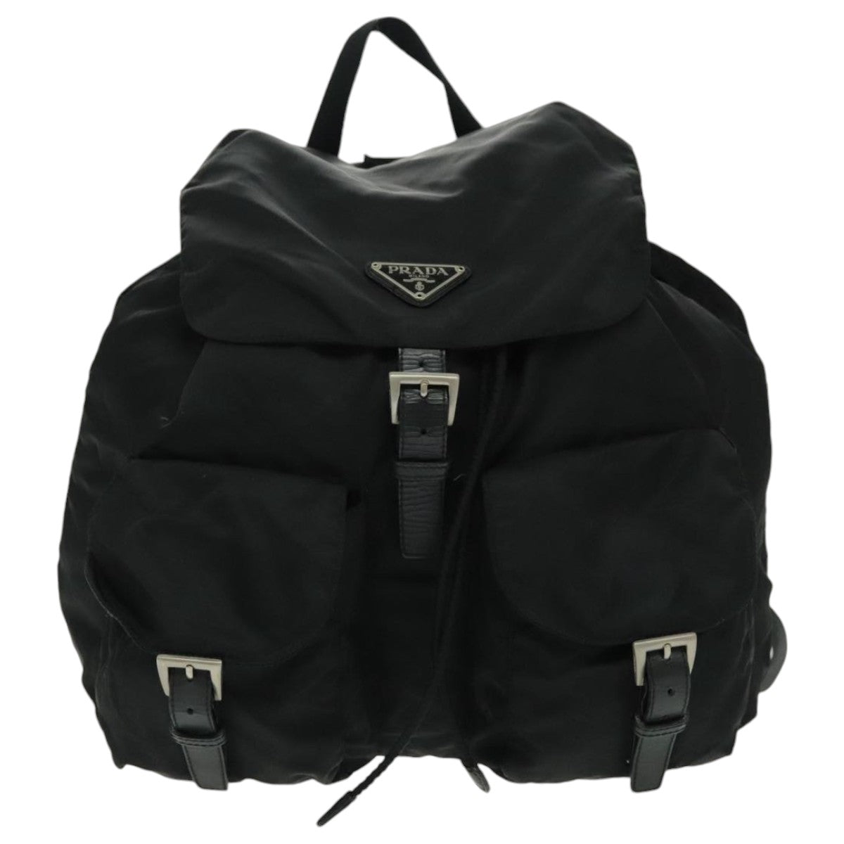 PRADA Backpack Nylon Black Auth 96661