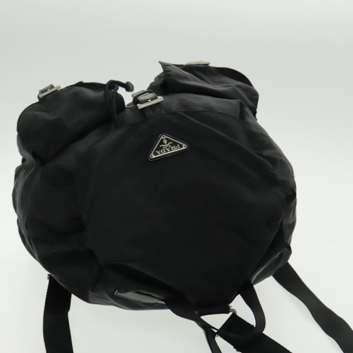 PRADA Backpack Nylon Black Auth 96661