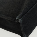 BURBERRY Blue Label Tote Bag Canvas Silver Black Auth 96669-15