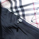 BURBERRY Blue Label Tote Bag Canvas Silver Black Auth 96669-20