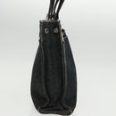 BURBERRY Blue Label Tote Bag Canvas Silver Black Auth 96669-4