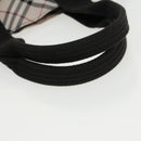 BURBERRY Blue Label Tote Bag Canvas Silver Black Auth 96669-7