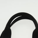 BURBERRY Blue Label Tote Bag Canvas Silver Black Auth 96669-8