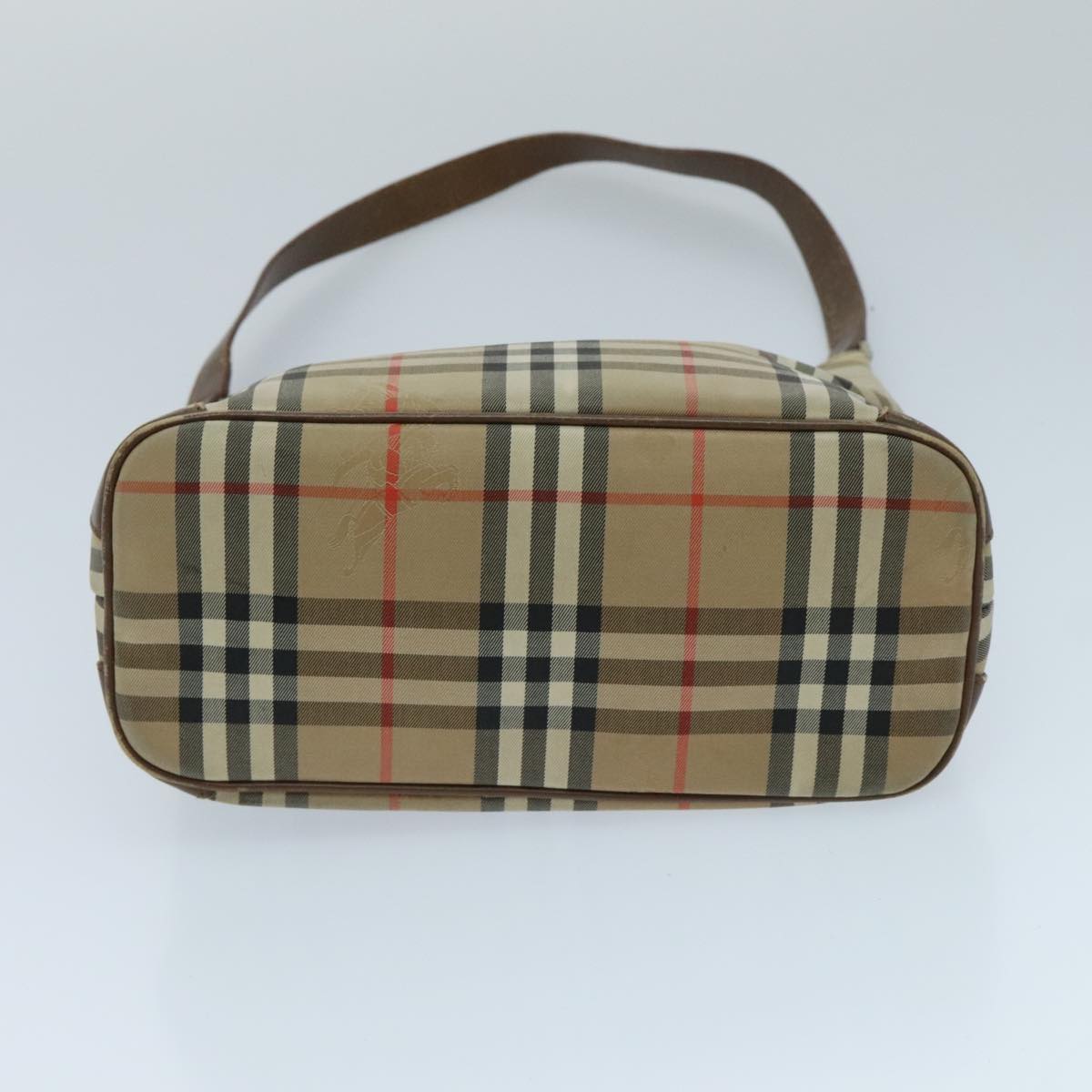 BURBERRY Nova Check Shoulder Bag Canvas Beige Auth 96672