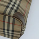 BURBERRY Nova Check Shoulder Bag Canvas Beige Auth 96672-14