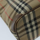 BURBERRY Nova Check Shoulder Bag Canvas Beige Auth 96672-16