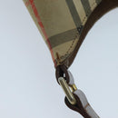 BURBERRY Nova Check Shoulder Bag Canvas Beige Auth 96672-7