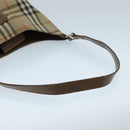 BURBERRY Nova Check Shoulder Bag Canvas Beige Auth 96672-8