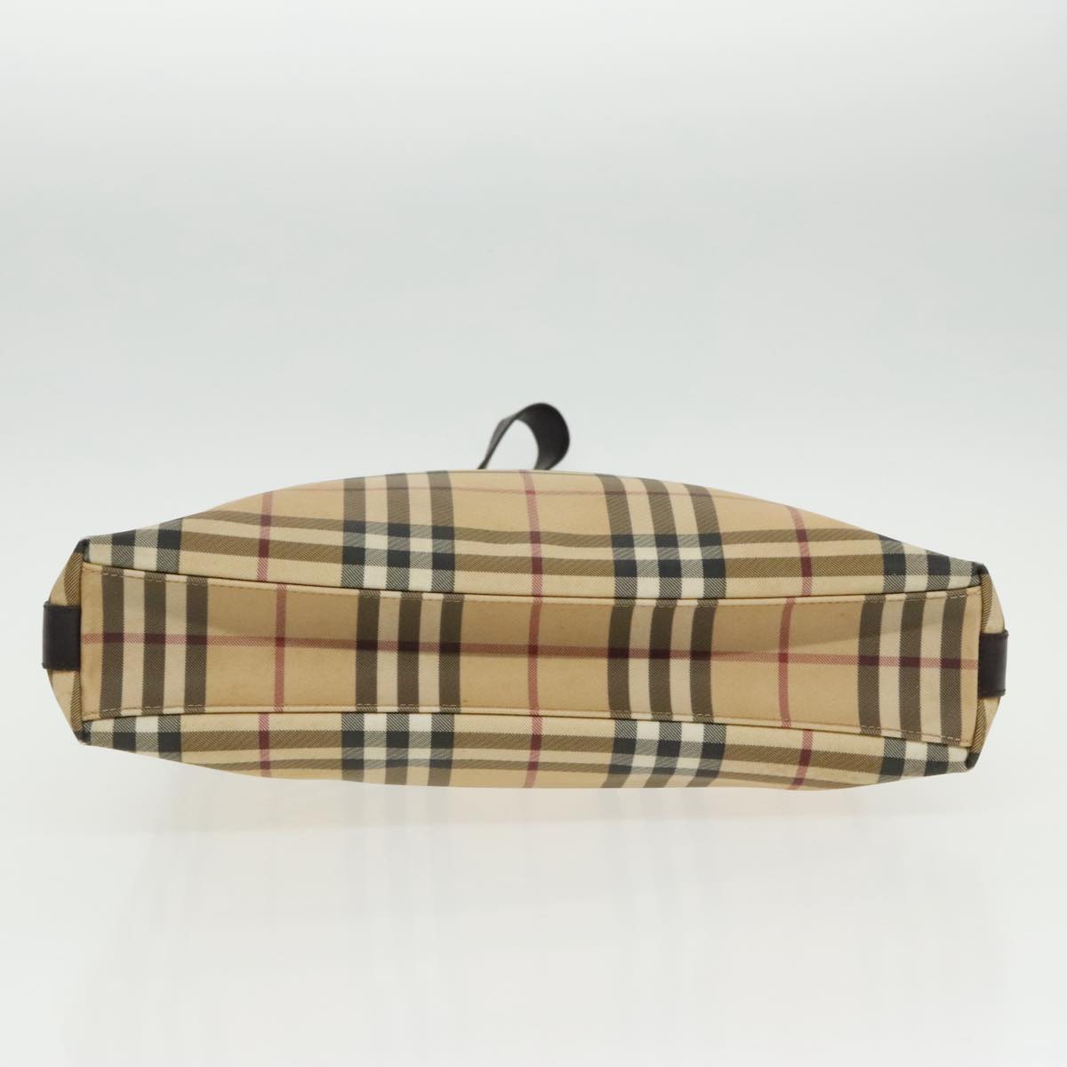 BURBERRY Nova Check Shoulder Bag PVC Beige Auth 96673