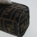 FENDI Zucca Canvas Pouch Brown Auth 96675-7