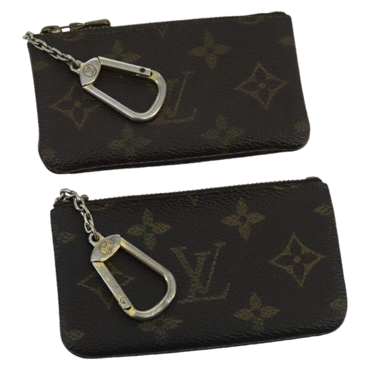 LOUIS VUITTON Monogram Pochette Cles Coin Purse 2Set M62650 LV Auth 96682