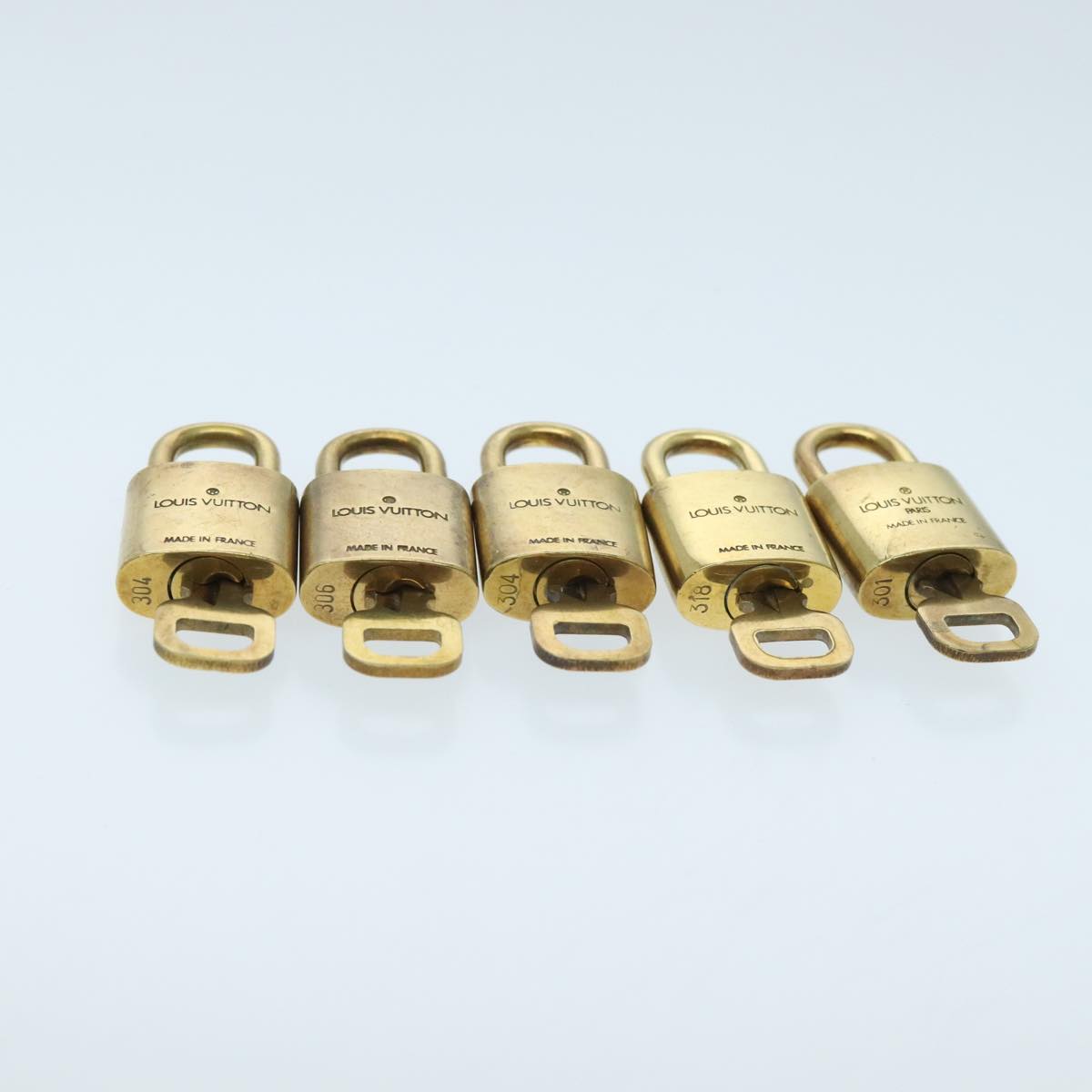 LOUIS VUITTON Padlock 10set metal Gold Tone LV Auth 96685