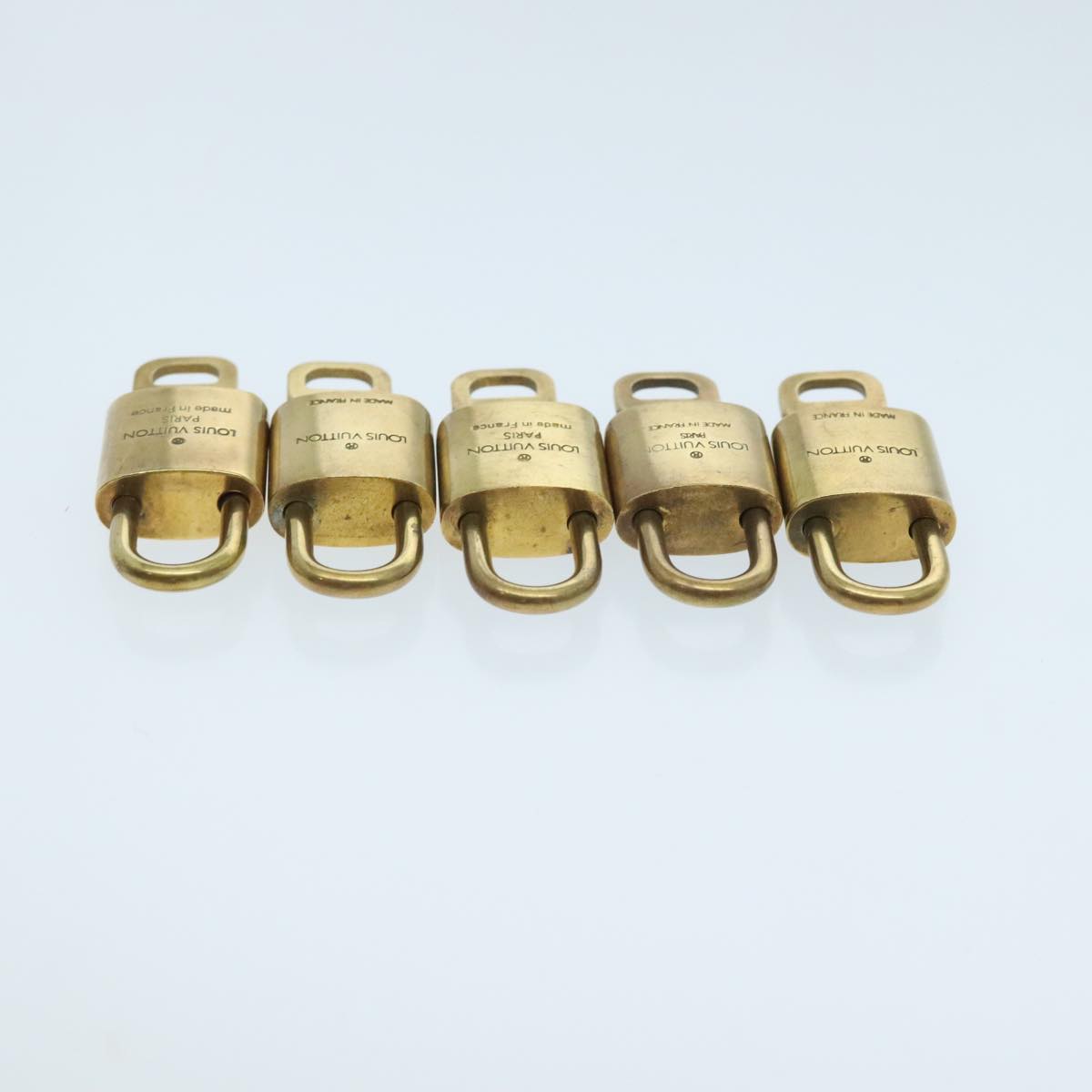 LOUIS VUITTON Padlock 10set metal Gold Tone LV Auth 96685