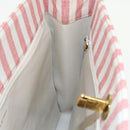 CHANEL Matelasse Chain Shoulder Bag Canvas Gold Pink CC Auth 96691SM-23