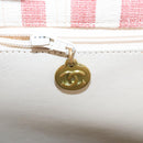 CHANEL Matelasse Chain Shoulder Bag Canvas Gold Pink CC Auth 96691SM-26