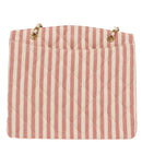 CHANEL Matelasse Chain Shoulder Bag Canvas Gold Pink CC Auth 96691SM-2