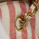 CHANEL Matelasse Chain Shoulder Bag Canvas Gold Pink CC Auth 96691SM-6