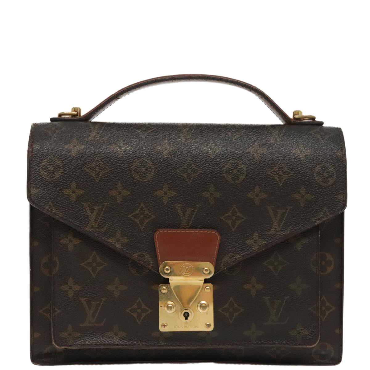 LOUIS VUITTON Monogram Monceau 28 Hand Bag 2way M51185 LV Auth 96698