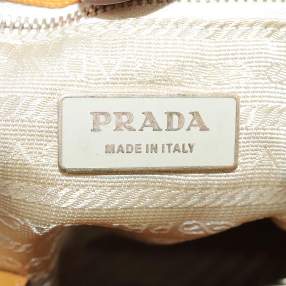 PRADA Shoulder Bag Nylon Orange Auth 96714