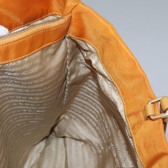 PRADA Shoulder Bag Nylon Orange Auth 96714