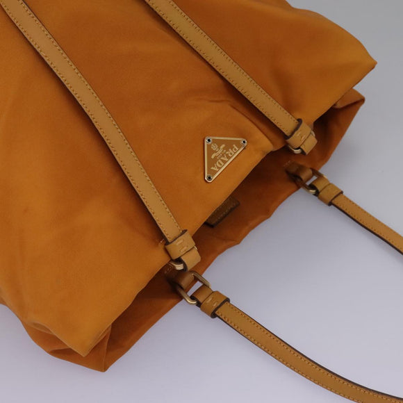 PRADA Shoulder Bag Nylon Orange Auth 96714