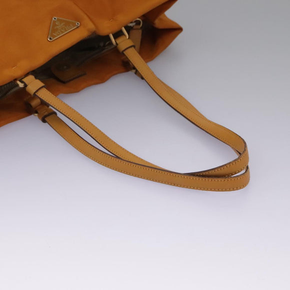 PRADA Shoulder Bag Nylon Orange Auth 96714