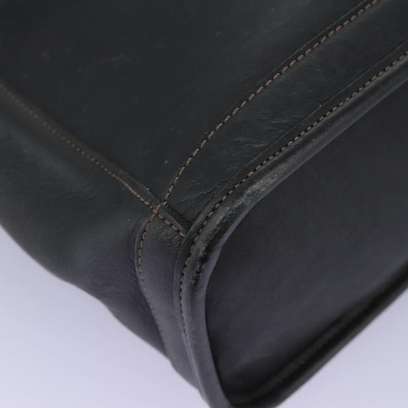 Coach Old Coach Shoulder Bag Leather Black Auth 96716