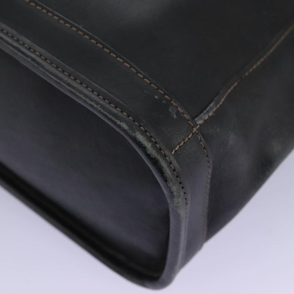Coach Old Coach Shoulder Bag Leather Black Auth 96716