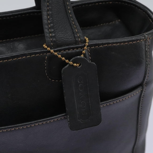 Coach Old Coach Shoulder Bag Leather Black Auth 96716