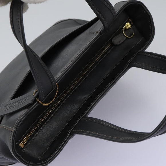 Coach Old Coach Shoulder Bag Leather Black Auth 96716