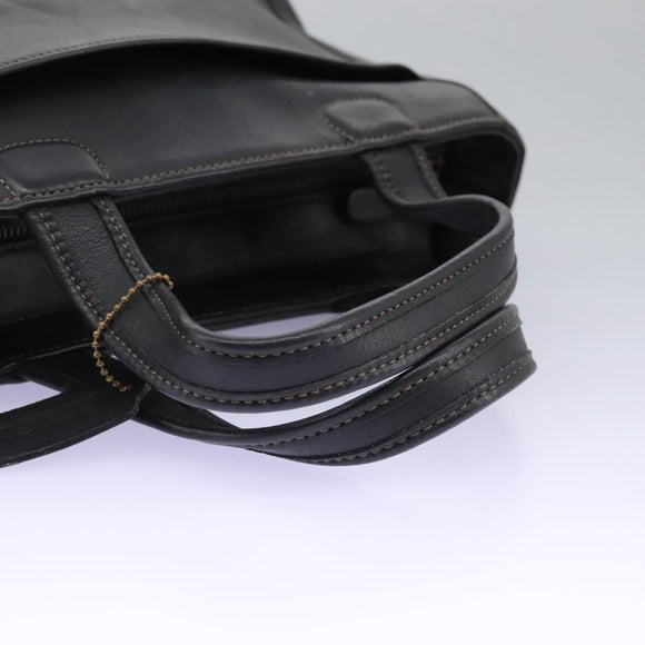 Coach Old Coach Shoulder Bag Leather Black Auth 96716