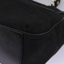 BVLGARI Logo Mania Hand Bag Canvas Black Auth 96720-15