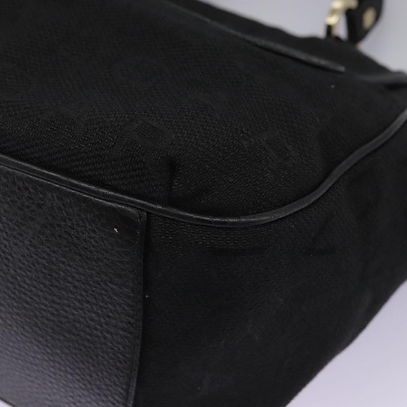 BVLGARI Logo Mania Hand Bag Canvas Black Auth 96720