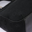 BVLGARI Logo Mania Hand Bag Canvas Black Auth 96720-9