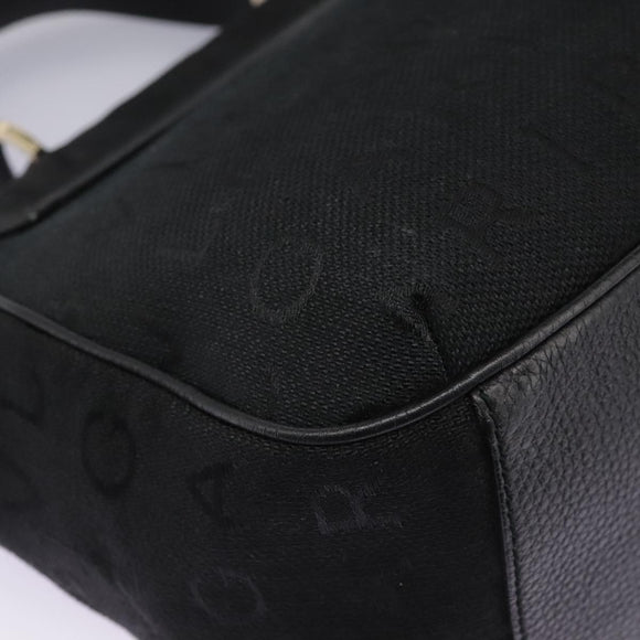 BVLGARI Logo Mania Hand Bag Canvas Black Auth 96720
