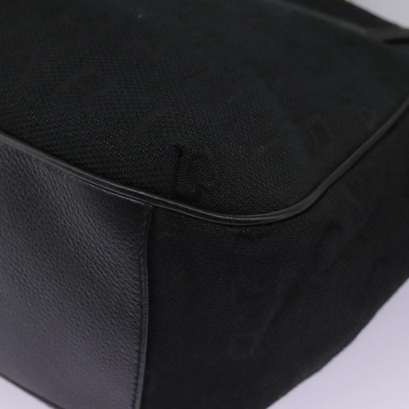 BVLGARI Logo Mania Hand Bag Canvas Black Auth 96720