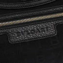 BVLGARI Logo Mania Hand Bag Canvas Black Auth 96720-17