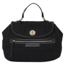 BVLGARI Logo Mania Hand Bag Canvas Black Auth 96720-13