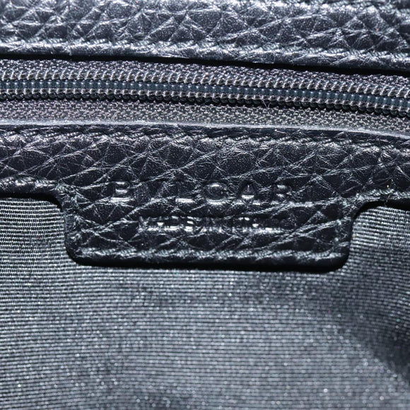 BVLGARI Logo Mania Hand Bag Canvas Black Auth 96720