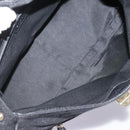 BVLGARI Logo Mania Hand Bag Canvas Black Auth 96720-12