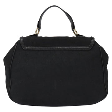 BVLGARI Logo Mania Hand Bag Canvas Black Auth 96720 - 0
