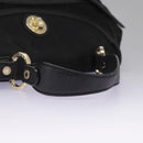 BVLGARI Logo Mania Hand Bag Canvas Black Auth 96720-7