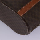 CELINE Macadam Canvas Shoulder Bag PVC Leather Brown Gold Auth 96725-13